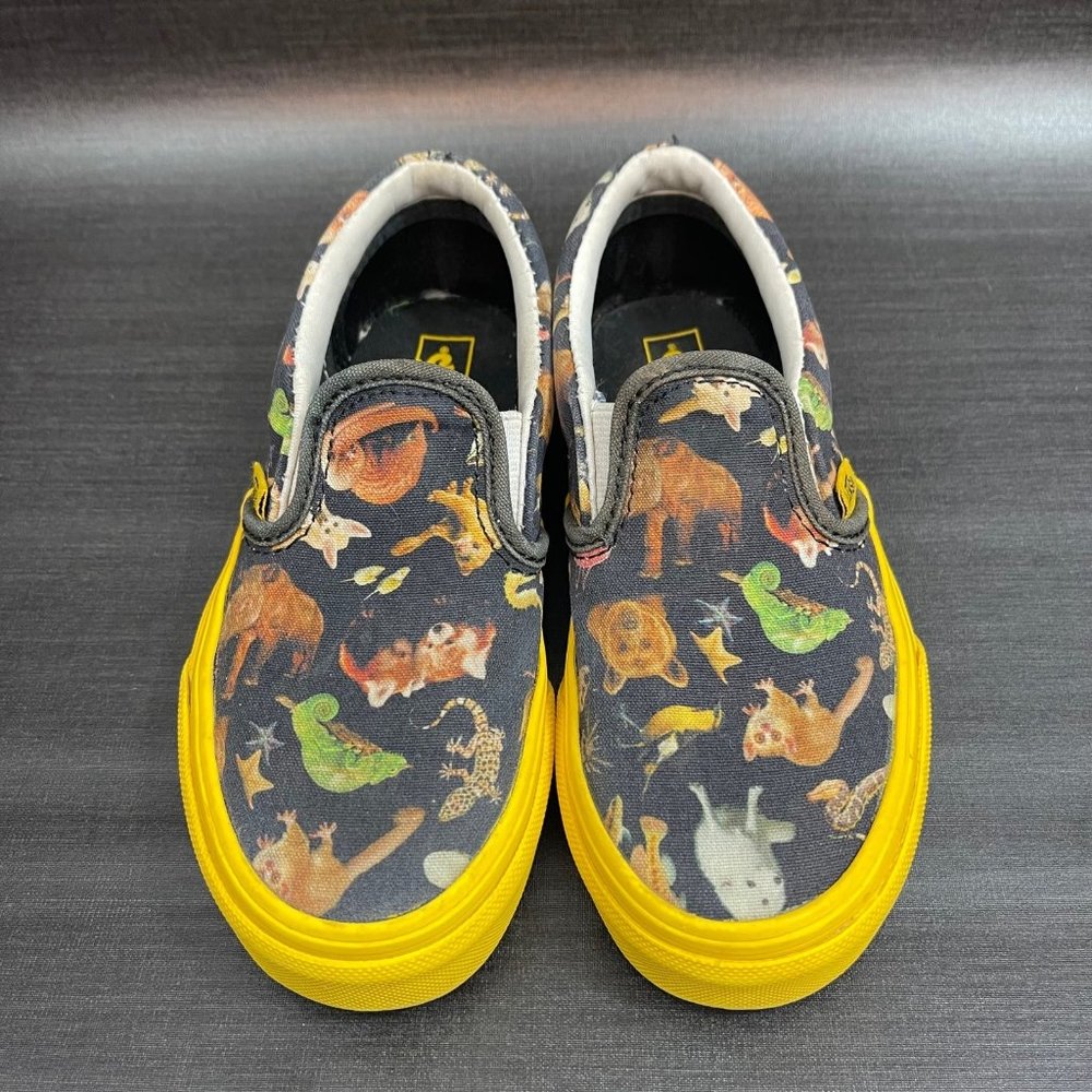 VANS X National Geographic Photoark Youth Kids Size 12 Classic Slip On Shoes - Picture 8 of 12